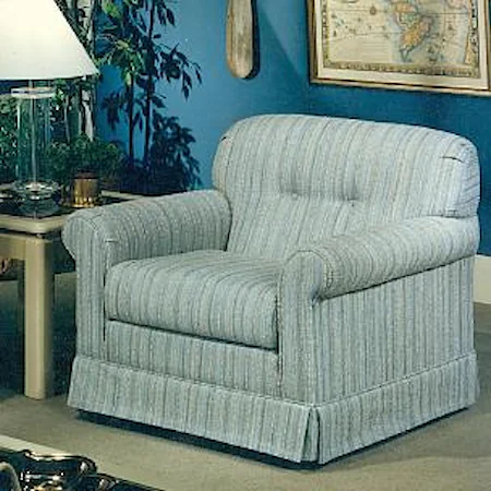 Upholstered Chair with Tufted Seat Back